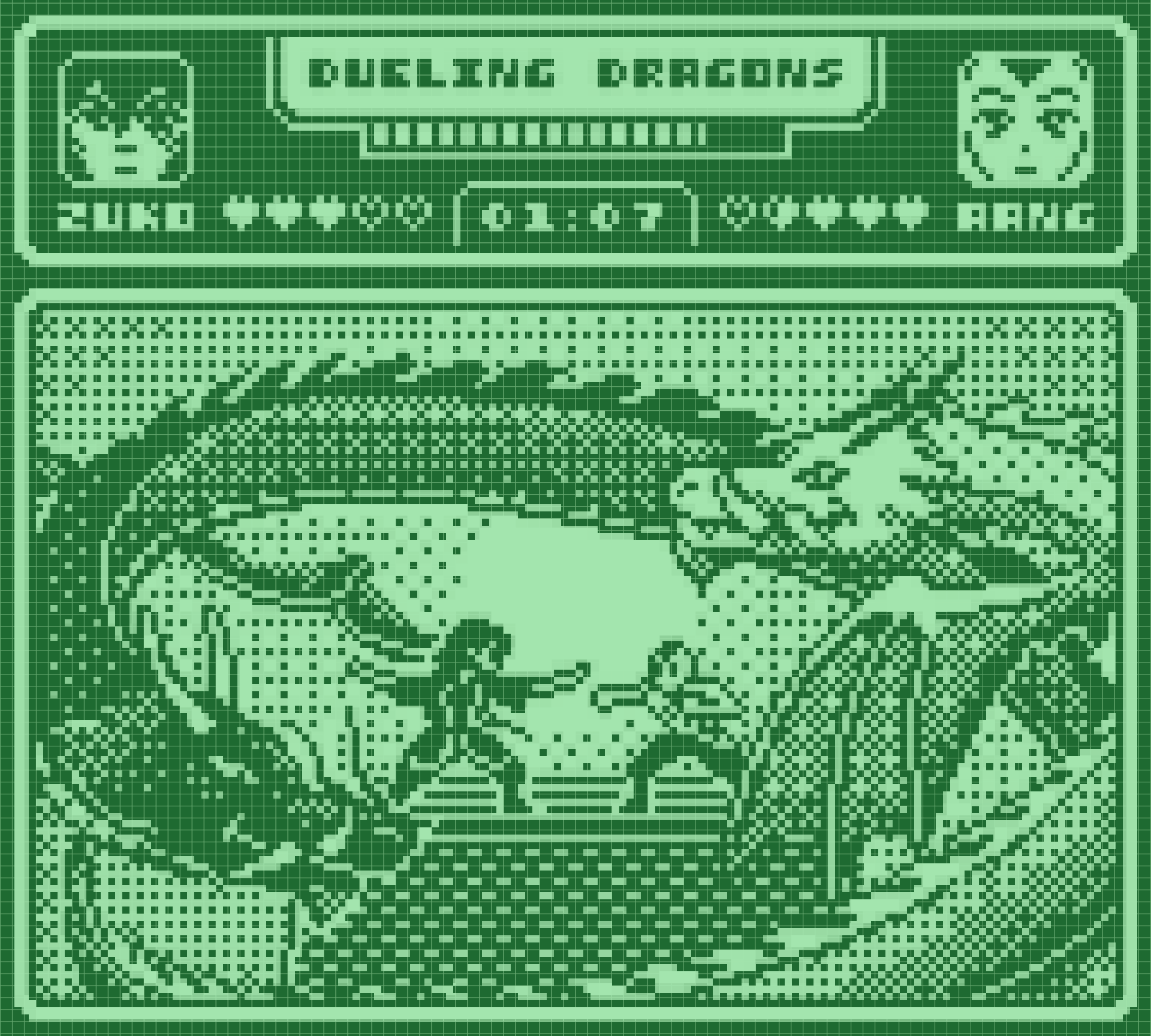 Dueling Dragons Game Boy Screen